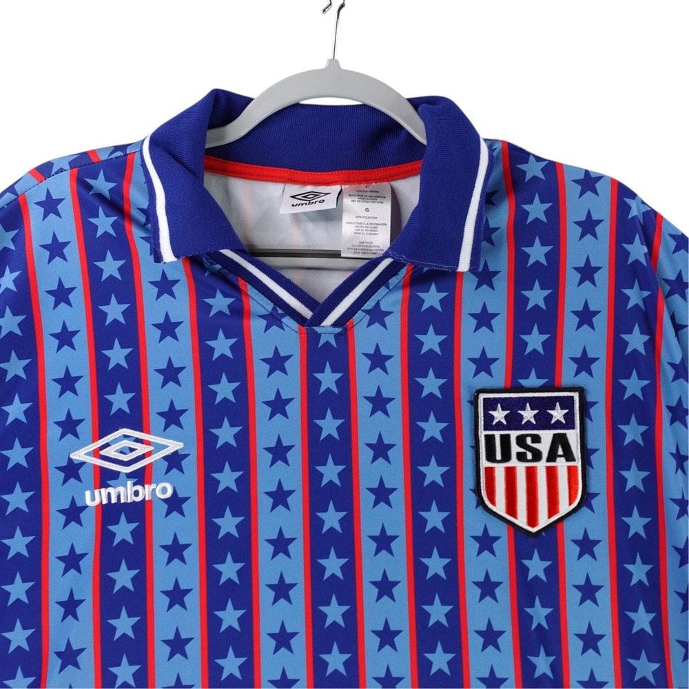Umbro USA Soccer Jersey Mens Large L Blue Stars Stripes 1994 World Cup Kit Shirt
